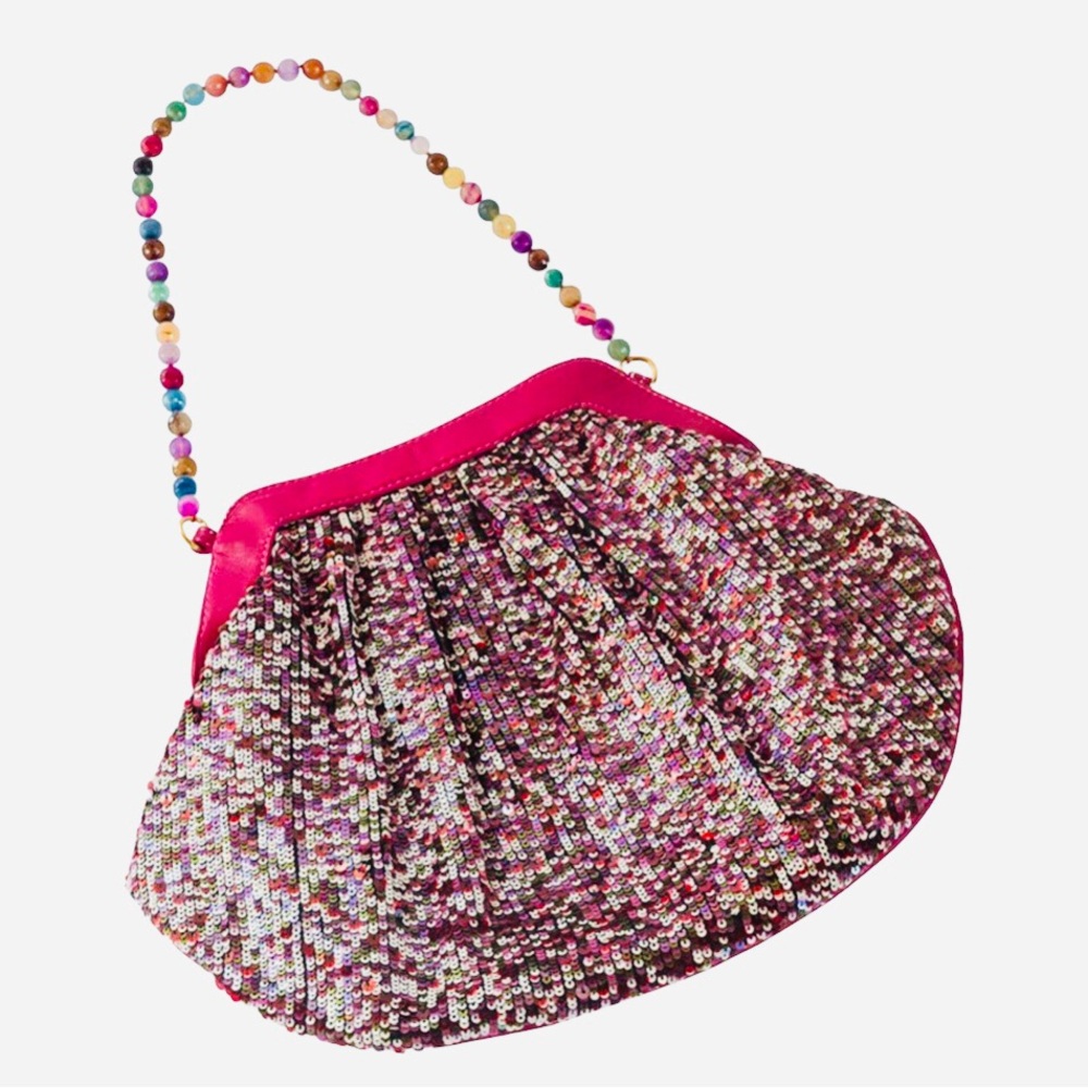 Rare Blumera Fire Agate Sequin Small Purse